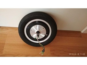 12 inch inflatable hoover board hub motor diy electric scooter escooter 3d print model - Mito3D