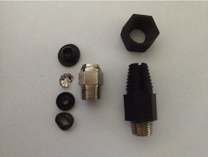 tapered thread bowden coupling pc4-m5 pc4-m6 pc4-m10 3d printer extruders 3d print model - Mito3D