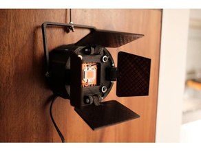 10w led spotlight video light diy barndoor videolight 3d print model - Mito3D