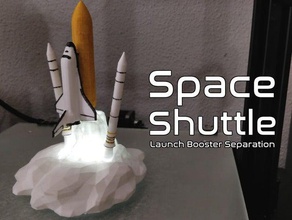 space shuttle launch booster separation decor lamp model nasa spacecraft spaceship spaceshuttle 3d print model - Mito3D