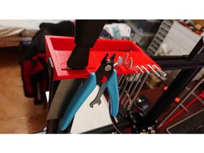 soporte de la herramienta bandeja 3d impresión creality ender 3 herramientas push-fit 3d print model - Mito3D