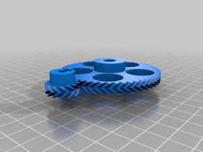 1 mi personalizados paramétrico de la raspa arenque conjunto engranajes motor paso a extrusoras 3d impresora 3d print model - Mito3D