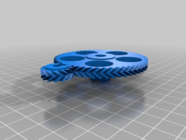 2 my customized parametric herringbone gear set stepper extruders 3d printer 3D print model - Mito3D
