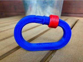 locking carabiner keychains accessory printinplace tool 3d print model - Mito3D