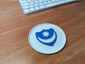 portsmouth pompey coaster large mugsglasses office football club fc 3d print model - Mito3D