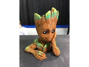 baby groot pot remix creatures do not want no more groots 3d print model - Mito3D