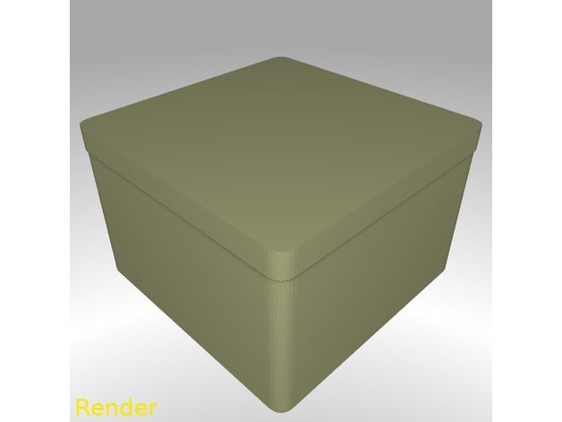 square shaped box rounded large containers 3D print model - Mito3D