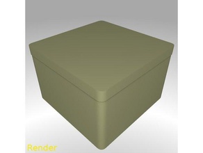 square shaped box rounded large containers 3d print model - Mito3D