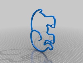 elephant outline 3d printing 3d print model - Mito3D