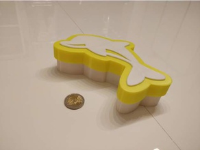 little box dolphin containers 3d print model - Mito3D