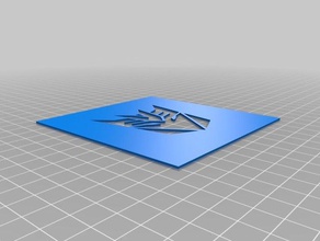 decepticon logotipo de la plantilla herramientas del arte personalizado 3d print model - Mito3D