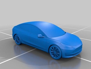 tesla model 3 vehicles car three 3d print model - Mito3D
