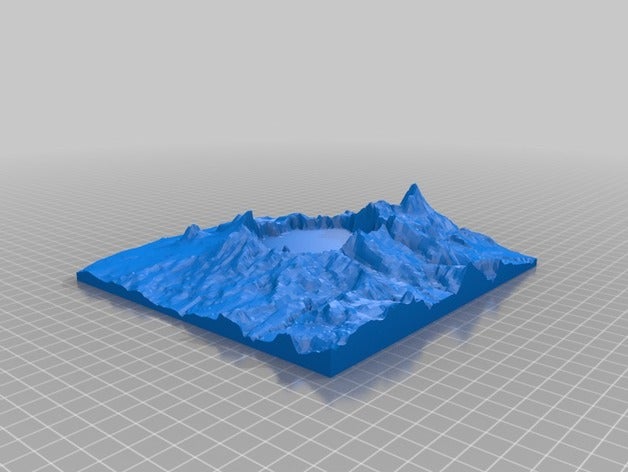 crater lake sculptures 3D print model - Mito3D