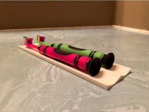 dual horizontal toothbrush tray bathroom 3d print model - Mito3D