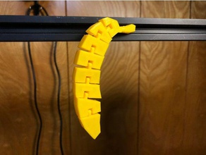 lil bendy nana toys games 3d banana art articulated food fruit minion pla yellow 3d print model - Mito3D