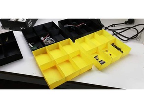 simples caixa da gaveta caja con separadores recipientes organizador a de armazenamento 3d print model - Mito3D