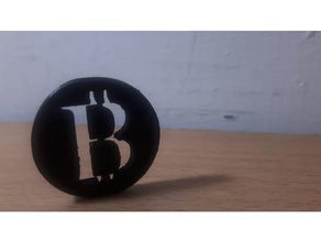 bitcoin le monete badge 3d print model - Mito3D