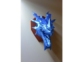 skyrim ice-dragon Wand-trophy Kreaturen dovahkiin dovahkin Drachen dragonslayer frost die Wandmontage Wand montiert 3d print model - Mito3D