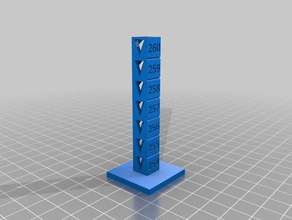 254-260 temp calibration tower 3d printing tests customized 3d print model - Mito3D