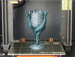 dragon wine glass multi-material remix other dual extrusion game thrones got mmu multi-color targaryen 3d print model - Mito3D
