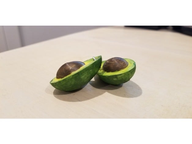 l'avocat boucles d'oreilles 3D print model - Mito3D