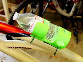 bicicleta botella de agua jaula zip-lazo apego deporte al aire libre holder ziptie zip empate 3d print model - Mito3D