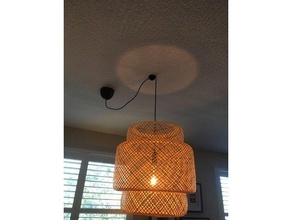 ikea sinnerlig pendent lamp wire holder ceiling position changer decor hook mount 3d print model - Mito3D