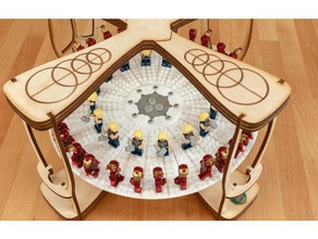 4-mation 3d zoetrope lego compatible carousel mechanical toys 3d print model - Mito3D