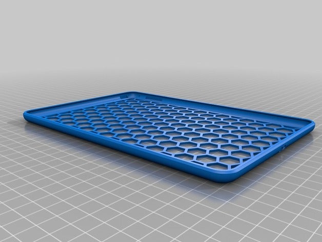 el ipad mini 4 hex caso wo agujero la tableta del 3D print model - Mito3D