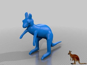 kaenguru smooth animals 3d print model - Mito3D