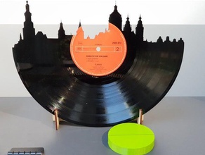 vinyl-Schallplatte amsterdam skyline 2d Kunst 3d print model - Mito3D