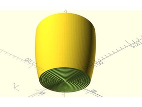 äußere Blumentopf ellipsoid Container 3d print model - Mito3D