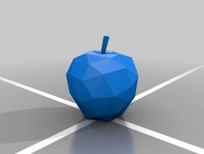 low poly d'apple les aliments la boisson classe de fruits lowpoly manzana enseignant 3d print model - Mito3D