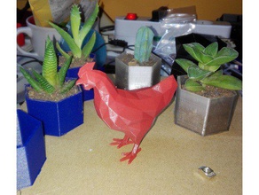 baixa contagem de polígonos frango animais farm lowpoly animal 3d print model - Mito3D