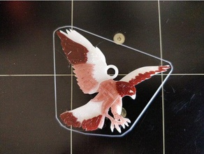 bird prey keychain animals 3d print model - Mito3D