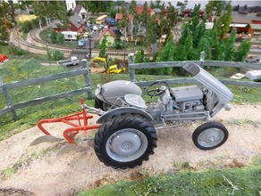 eski çit 118 ölçek binalar yapılar diorama çiftlik pulluk ölçekli model traktör 3d print model - Mito3D