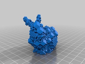 dodecaedro rómbico conejito a los animales la pascua baja poli el conejo stanford 3d print model - Mito3D