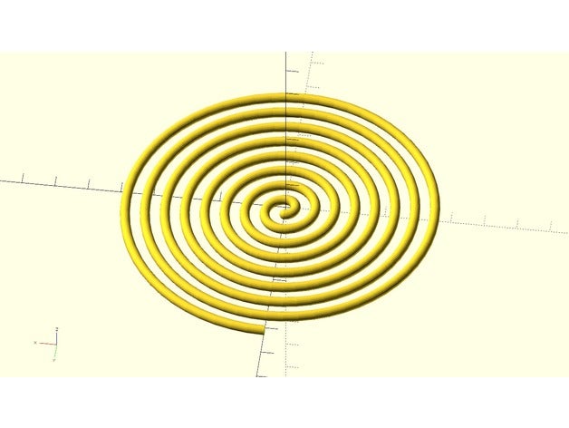 lazy mans archimedean spiral math 3D print model - Mito3D