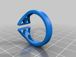 doppelte triforce ring Ringe Legende zelda 3d print model - Mito3D