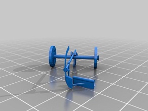 medieval arado rodas 3d impressão 3d print model - Mito3D