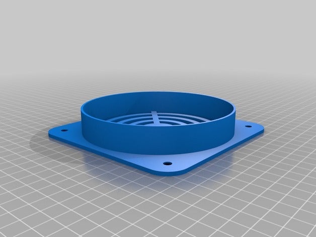 fan grill diy 120mm duct 3D print model - Mito3D