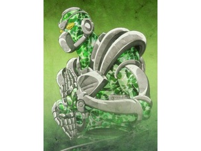 hierophant green ring 3d printing hierophantgreen jjba kakyoin sdc stardust crusaders 3d print model - Mito3D