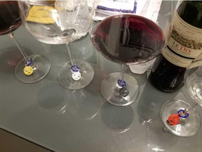 wine glass emoji charm kitchen dining 3d print model - Mito3D