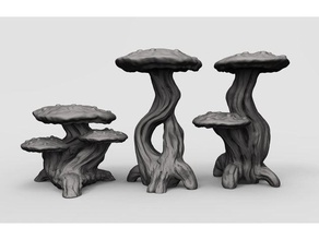 mushrooms toys games frostgrave miniatures terrain wargames warhammer quest 3d print model - Mito3D