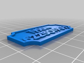 mi personalizados placa de características la fila 2 decoración 3d print model - Mito3D