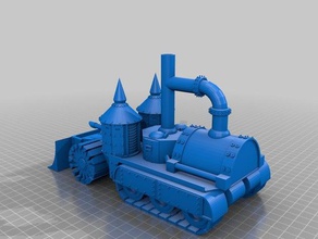 zırhlı buhar yarım parça desteklenmektedir oyunlar 40k çalışmaları steampunk wargame warhammer40k warhammer 3d print model - Mito3D
