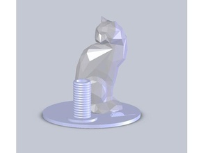 gato portalápices de la oficina titular un lápiz sostenedor pluma 3d print model - Mito3D