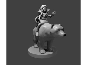 halfling druid bear games dnd 3d print model - Mito3D