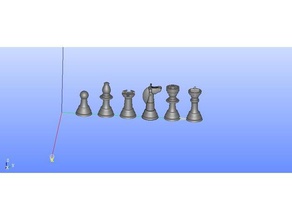 jeu echec di scacchi set 3d print model - Mito3D
