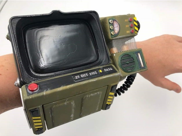 fallout 76 pip-boy 2000 mk vi props bethesda cosplay weapon 3 4 new vegas fun gadget game lifesize pipboy pip boy vault-tec video 3D print model - Mito3D